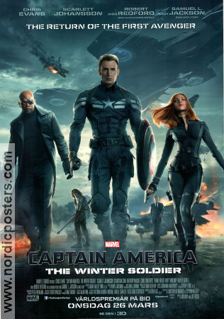 Captain America The Winter Soldier 2014 poster Chris Evans Samuel L Jackson Scarlett Johansson Anthony Russo Hitta mer: Marvel