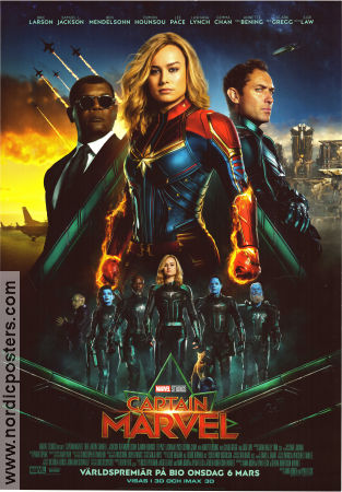 Captain Marvel 2019 poster Brie Larson Samuel L Jackson Ben Mendelsohn Anna Boden Hitta mer: Marvel