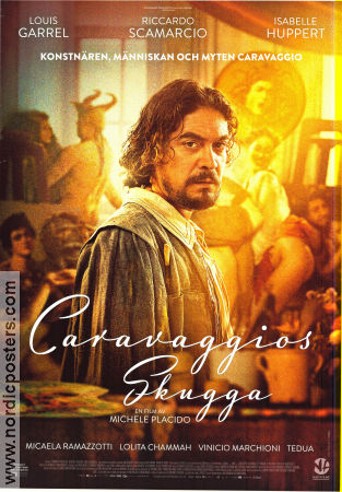 Caravaggios skugga 2022 poster Riccardo Scamarcio Louis Garrel Isabelle Huppert Michele Placido Konstaffischer