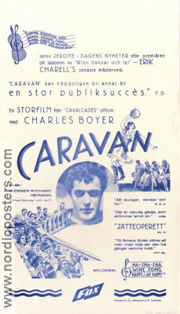 Caravan 1934 poster Charles Boyer Annabella Erik Charell Musikaler