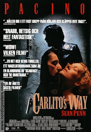 Carlito´s Way 1993 poster Al Pacino Sean Penn Penelope Ann Miller Brian De Palma Maffia