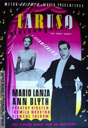 Caruso 1951 poster Mario Lanza Ann Blyth Dorothy Kirsten Richard Thorpe Berg