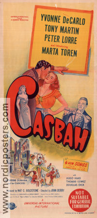 Casbah 1948 poster Yvonne De Carlo Tony Martin John Berry Affischen från: Australia