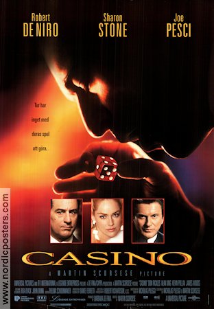 Casino 1995 poster Robert De Niro Sharon Stone Joe Pesci James Woods Don Rickles Alan King Martin Scorsese Gambling