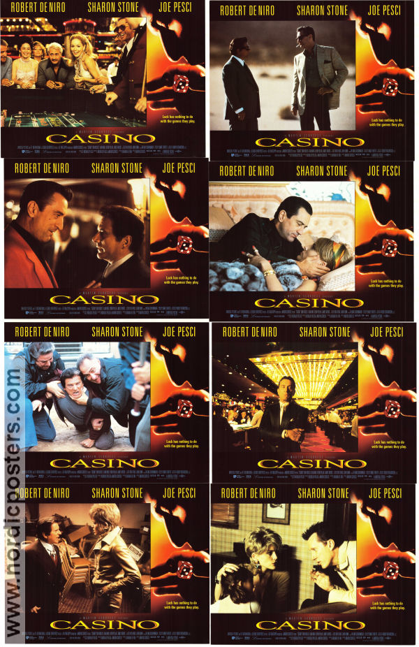 Casino 1995 lobbykort Robert De Niro Sharon Stone Joe Pesci James Woods Don Rickles Alan King Martin Scorsese Gambling