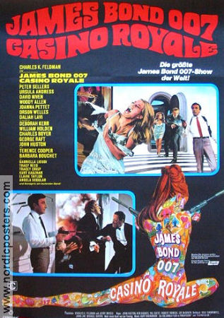 Casino Royale 1967 poster Peter Sellers David Niven Orson Welles Ursula Andress Val Guest Gambling Agenter