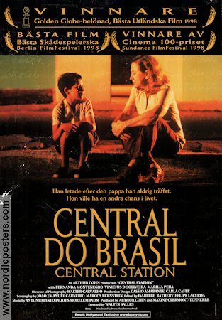 Central do Brasil 1998 poster Fernanda Montenegro Vinicius de Oliveira Walter Salles Filmen från: Brazil