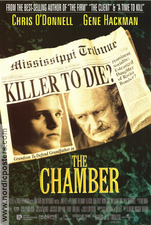 The Chamber 1996 poster Gene Hackman Chris O´Donnell Faye Dunaway James Foley Text: John Grisham Tidningar