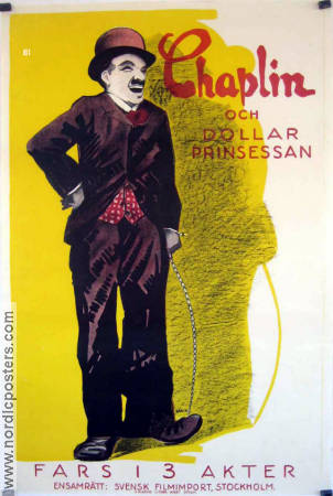 Chaplin och Dollarprinsessan 1914 poster Charlie Chaplin Mack Sennett