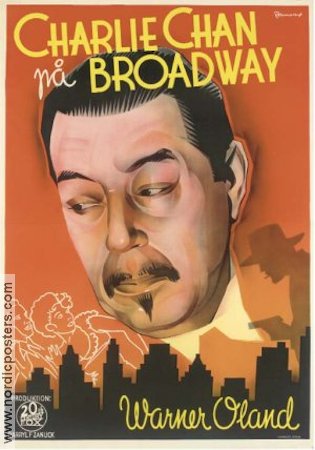 Charlie Chan på Broadway 1937 poster Warner Oland Charlie Chan