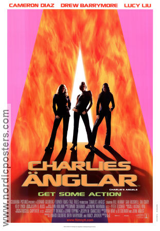 Charlies änglar 2000 poster Cameron Diaz Drew Barrymore Lucy Liu McG Agenter Från TV Damer