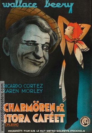 Charmören på stora caféet 1932 poster Wallace Beery