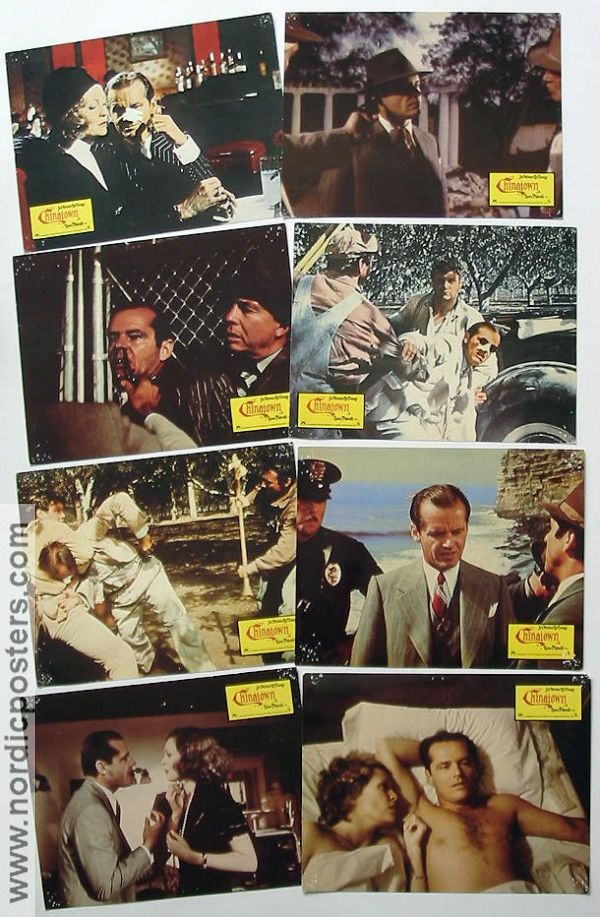 Chinatown 1974 lobbykort Jack Nicholson Faye Dunaway Roman Polanski