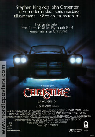 Christine djävulens bil 1983 poster Keith Gordon John Stockwell John Carpenter Text: Stephen King Bilar och racing Kultfilmer