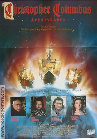 Christopher Columbus 1992 poster Marlon Brando Tom Selleck Rachel Ward Skepp och båtar