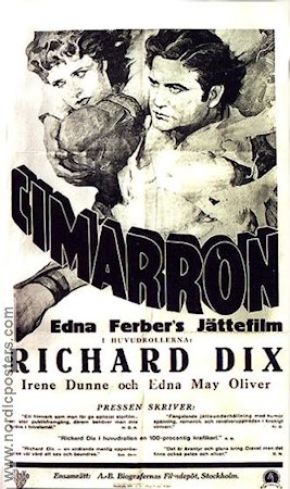 Cimarron 1931 poster Richard Dix Irene Dunne