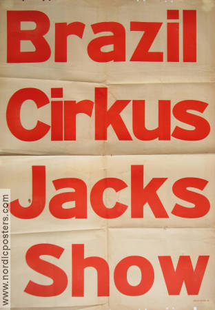 Cirkus Brazil Jack 1936 affisch Cirkus