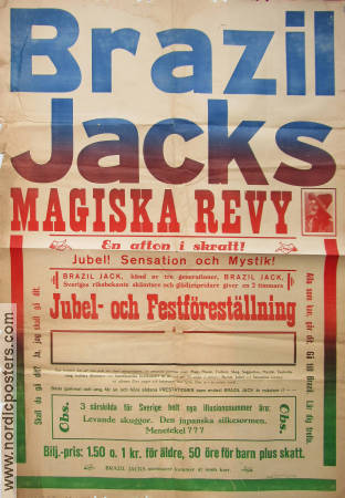 Cirkus Brazil Jack 1938 affisch Cirkus