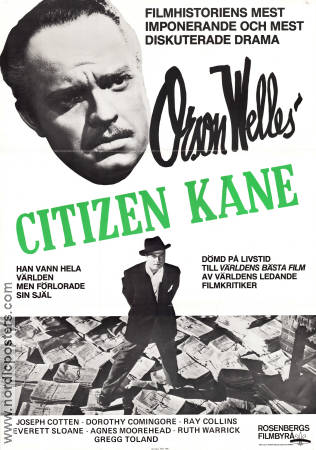 Citizen Kane 1941 poster Joseph Cotten Orson Welles Pengar