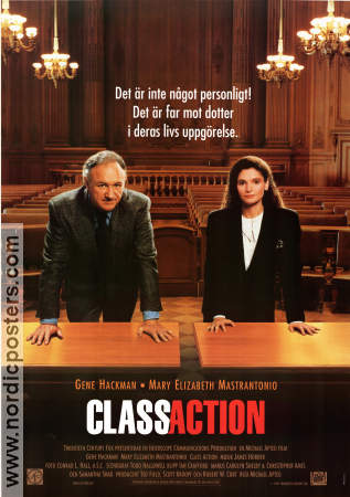 Class Action 1991 poster Gene Hackman Mary Elizabeth Mastrantonio Colin Friels Michael Apted