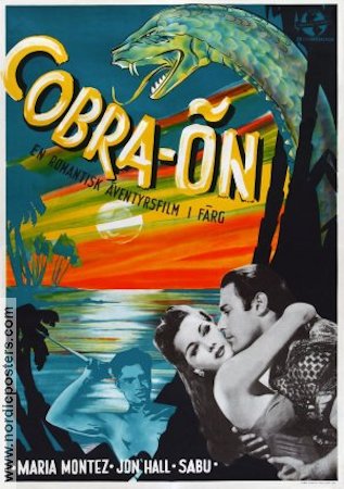 Cobraön 1944 poster Maria Montez Jon Hall Sabu Robert Siodmak