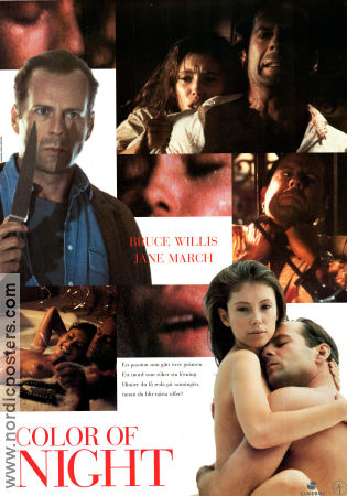 Color of Night 1994 poster Bruce Willis Jane March Ruben Blades