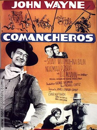 The Comancheros 1961 poster John Wayne Stuart Whitman Lee Marvin Michael Curtiz