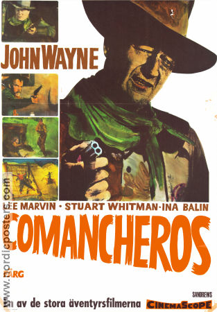 The Comancheros 1961 poster John Wayne Stuart Whitman Lee Marvin Michael Curtiz