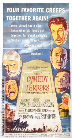The Comedy of Terrors 1964 poster Vincent Price Peter Lorre Boris Karloff Jacques Tourneur Hitta mer: Large poster