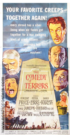 The Comedy of Terrors 1964 poster Vincent Price Peter Lorre Boris Karloff Jacques Tourneur Hitta mer: Large poster