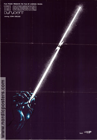 The Conductor 1980 poster John Gielgud Krystyna Janda Andrzej Seweryn Andrzej Wajda Affischen från: Poland