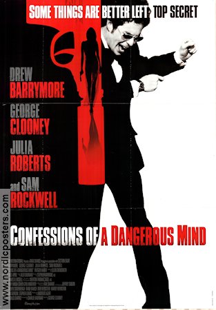 Confessions of a Dangerous Mind 2002 poster Sam Rockwell Drew Barrymore Julia Roberts George Clooney