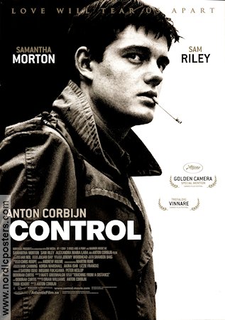 Control 2007 poster Sam Riley Anton Corbijn Rökning Rock och pop