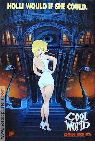 Cool World 1992 poster Kim Basinger Brad Pitt Janni Brenn Ralph Bakshi Damer Animerat