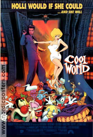 Cool World 1992 poster Kim Basinger Brad Pitt Janni Brenn Ralph Bakshi Animerat