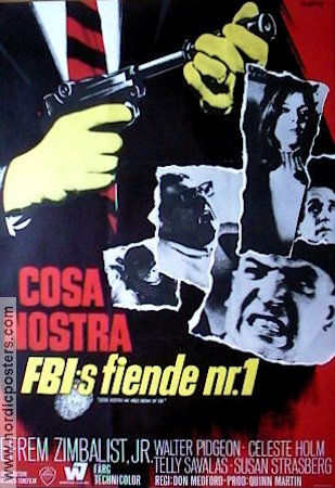 Cosa Nostra An Arch Enemy of FBI 1967 poster Efrem Zimbalist Telly Savalas Maffia Poliser