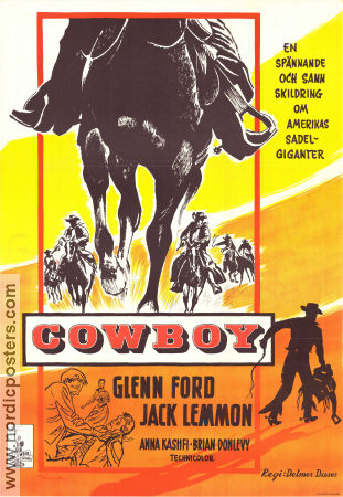 Cowboy 1958 poster Glenn Ford Delmer Daves