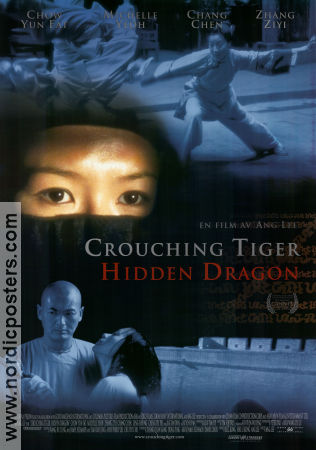 Crouching Tiger Hidden Dragon 2000 poster Chow Yun Fat Michelle Yeoh Ziyi Zhang Ang Lee Kampsport Asien