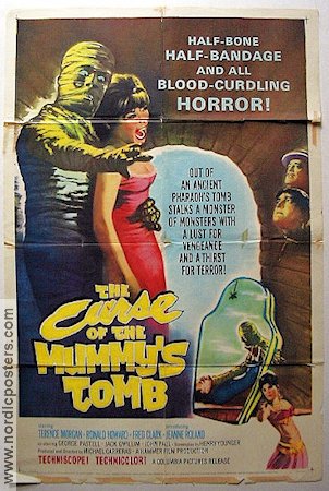 The Curse of the Mummy´s Tomb 1964 poster Terence Morgan