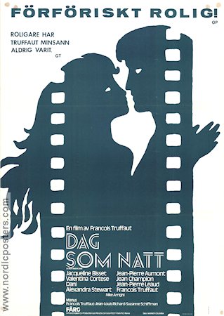 Dag som natt 1973 poster Jacqueline Bisset Francois Truffaut Konstaffischer