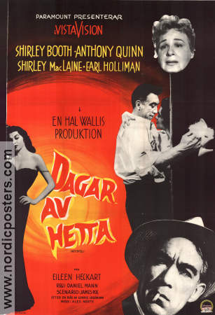 Dagar av hetta 1958 poster Anthony Quinn Shirley Booth Shirley MacLaine Daniel Mann