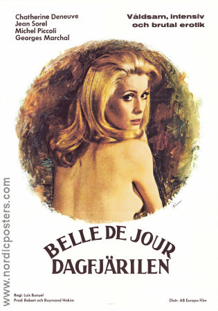 Dagfjärilen 1967 poster Catherine Deneuve Luis Bunuel