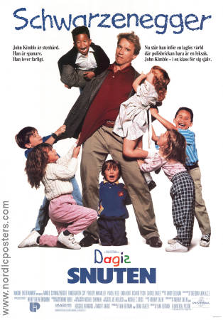 Dagissnuten 1990 poster Arnold Schwarzenegger Penelope Ann Miller Pamela Reed Ivan Reitman Skola Barn Poliser