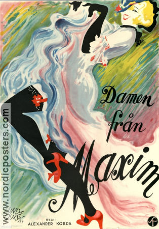 Damen från Maxim 1933 poster Florelle Esther Kiss Alexander Korda