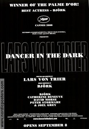Dancer in the Dark 1999 poster Björk Catherine Deneuve Stellan Skarsgård Lars von Trier Danmark