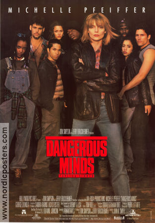Dangerous Minds 1995 poster Michelle Pfeiffer George Dzundza Courtney B Vance John N Smith
