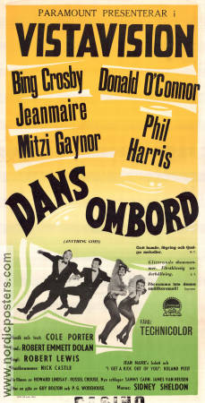 Dans ombord 1956 poster Bing Crosby Donald O´Connor Jeanmarie Mitzi Gaynor Dans
