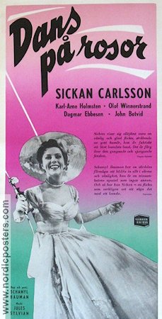Dans på rosor 1954 poster Sickan Carlsson Karl-Arne Holmsten Filmbolag: Sandrews