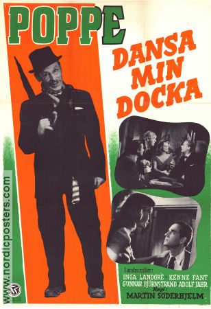 Dansa min docka 1953 poster Nils Poppe Kenne Fant Inga Landgré Gunnar Björnstrand Martin Söderhjelm