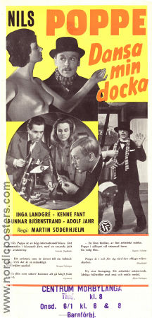 Dansa min docka 1953 poster Nils Poppe Kenne Fant Inga Landgré Gunnar Björnstrand Martin Söderhjelm